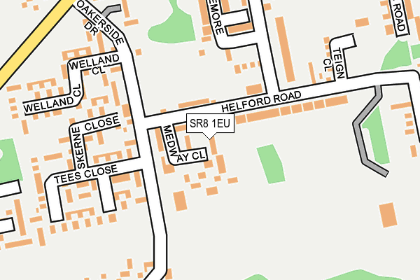 SR8 1EU map - OS OpenMap – Local (Ordnance Survey)