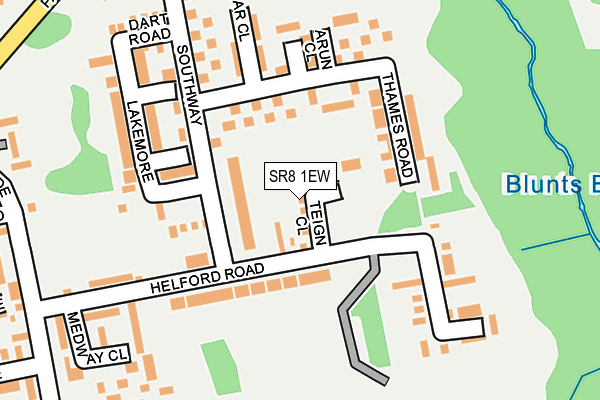 SR8 1EW map - OS OpenMap – Local (Ordnance Survey)
