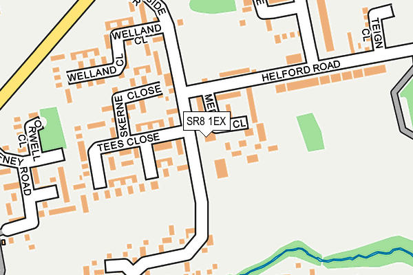 SR8 1EX map - OS OpenMap – Local (Ordnance Survey)