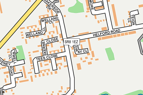 SR8 1EZ map - OS OpenMap – Local (Ordnance Survey)