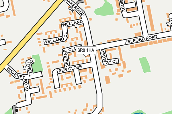 SR8 1HA map - OS OpenMap – Local (Ordnance Survey)