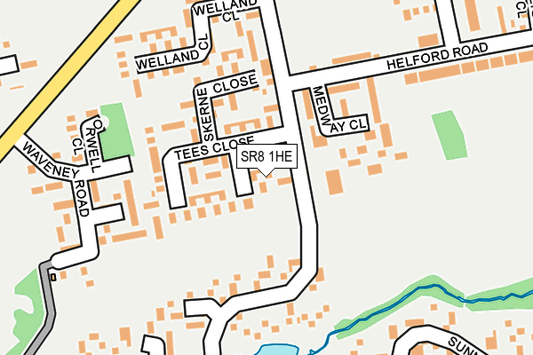 SR8 1HE map - OS OpenMap – Local (Ordnance Survey)