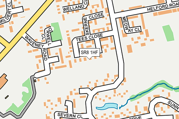 SR8 1HF map - OS OpenMap – Local (Ordnance Survey)