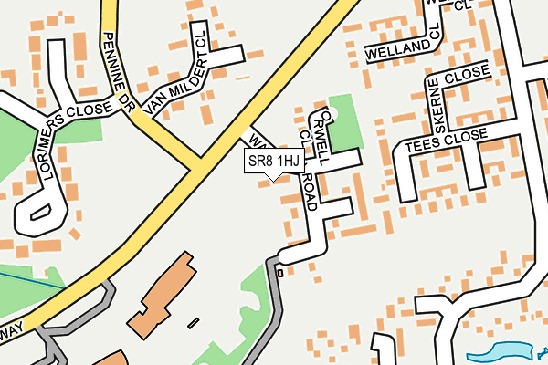 SR8 1HJ map - OS OpenMap – Local (Ordnance Survey)