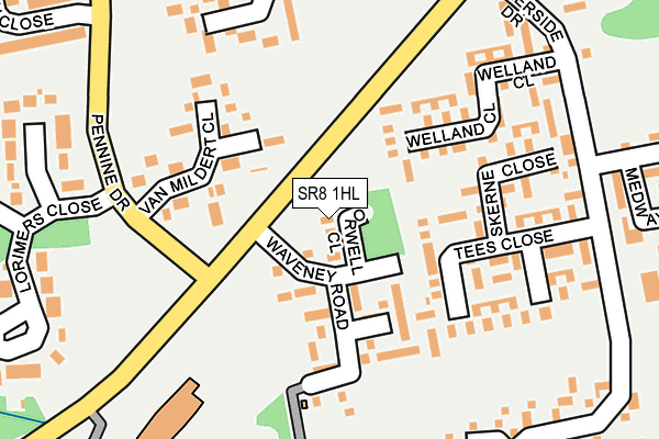 SR8 1HL map - OS OpenMap – Local (Ordnance Survey)