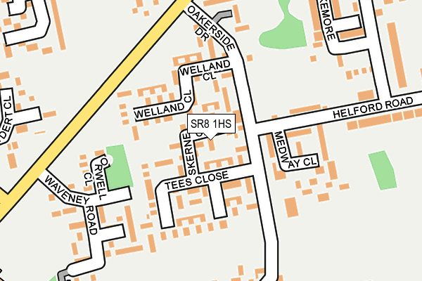 SR8 1HS map - OS OpenMap – Local (Ordnance Survey)