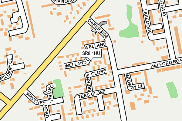 SR8 1HU map - OS OpenMap – Local (Ordnance Survey)