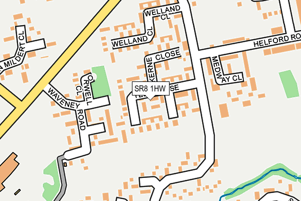 SR8 1HW map - OS OpenMap – Local (Ordnance Survey)