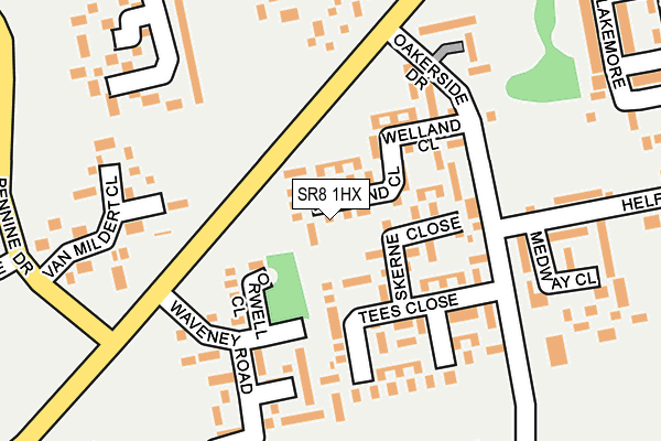 SR8 1HX map - OS OpenMap – Local (Ordnance Survey)
