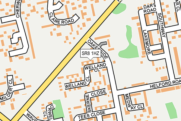 SR8 1HZ map - OS OpenMap – Local (Ordnance Survey)
