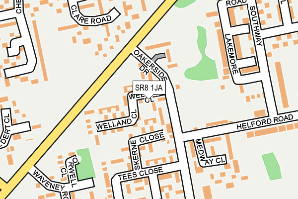 SR8 1JA map - OS OpenMap – Local (Ordnance Survey)