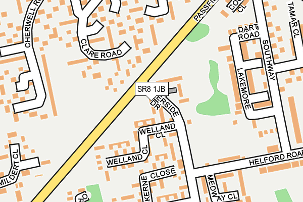 SR8 1JB map - OS OpenMap – Local (Ordnance Survey)