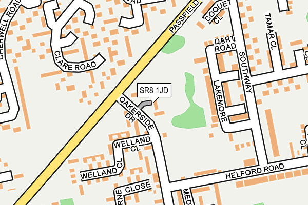 SR8 1JD map - OS OpenMap – Local (Ordnance Survey)