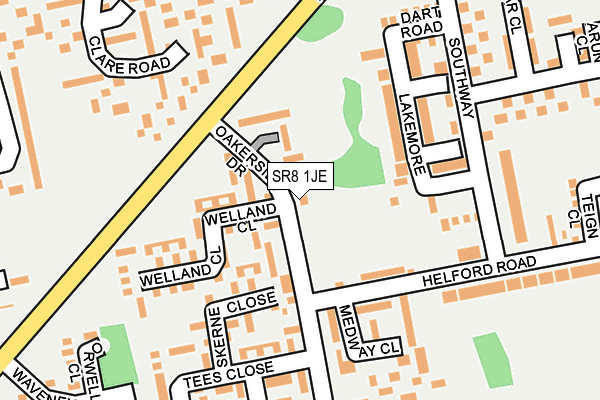 SR8 1JE map - OS OpenMap – Local (Ordnance Survey)