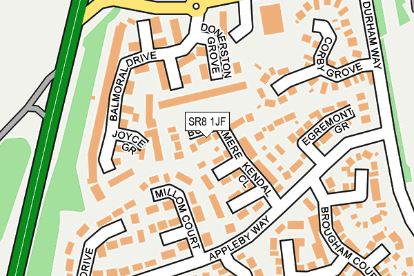 SR8 1JF map - OS OpenMap – Local (Ordnance Survey)