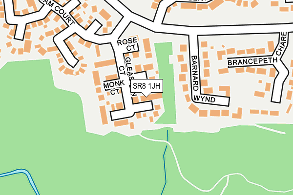 SR8 1JH map - OS OpenMap – Local (Ordnance Survey)
