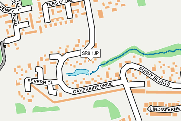 SR8 1JP map - OS OpenMap – Local (Ordnance Survey)