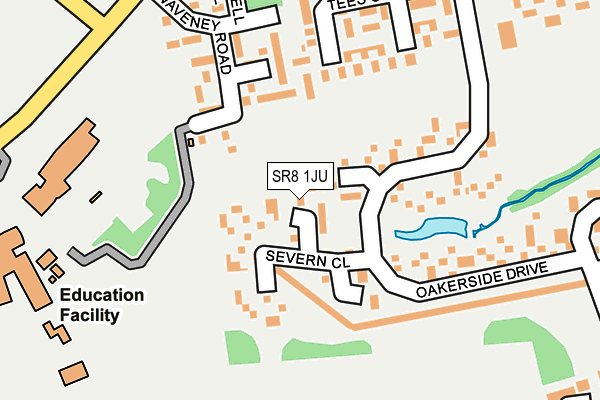 SR8 1JU map - OS OpenMap – Local (Ordnance Survey)