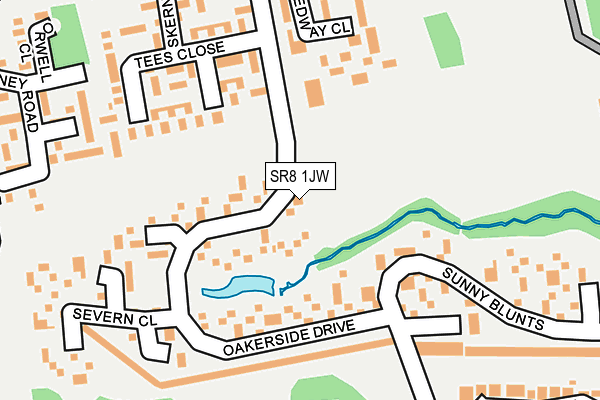 SR8 1JW map - OS OpenMap – Local (Ordnance Survey)
