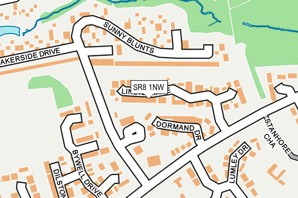 SR8 1NW map - OS OpenMap – Local (Ordnance Survey)