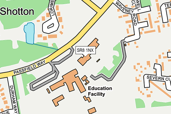 SR8 1NX map - OS OpenMap – Local (Ordnance Survey)