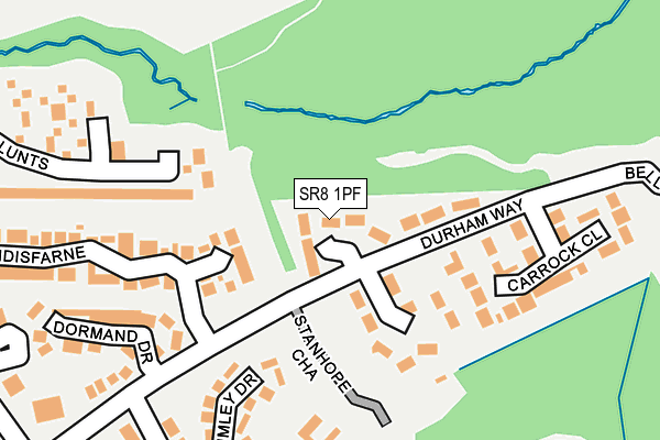 SR8 1PF map - OS OpenMap – Local (Ordnance Survey)