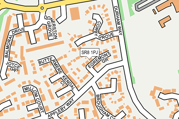 SR8 1PJ map - OS OpenMap – Local (Ordnance Survey)