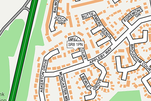 SR8 1PN map - OS OpenMap – Local (Ordnance Survey)