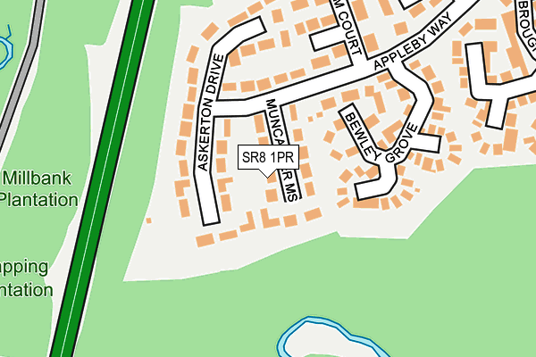 SR8 1PR map - OS OpenMap – Local (Ordnance Survey)