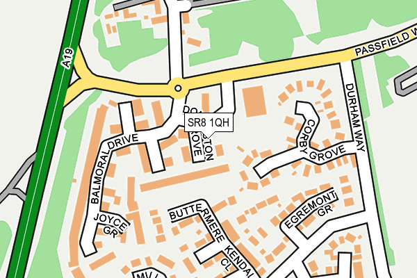 SR8 1QH map - OS OpenMap – Local (Ordnance Survey)