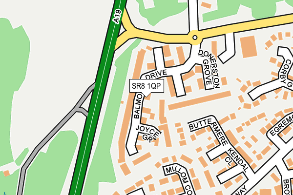SR8 1QP map - OS OpenMap – Local (Ordnance Survey)