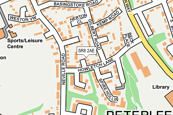 SR8 2AE map - OS OpenMap – Local (Ordnance Survey)