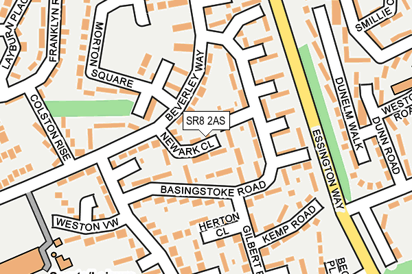 SR8 2AS map - OS OpenMap – Local (Ordnance Survey)