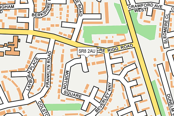 SR8 2AU map - OS OpenMap – Local (Ordnance Survey)