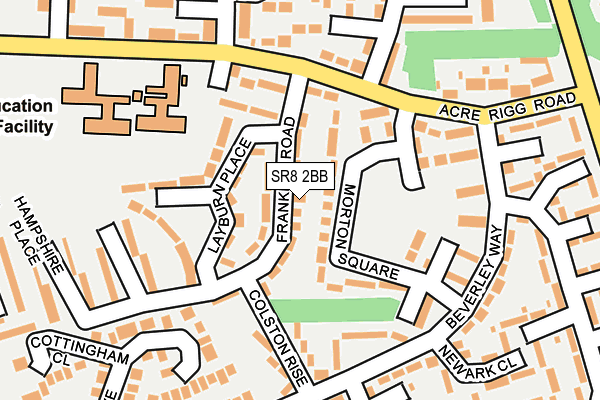 SR8 2BB map - OS OpenMap – Local (Ordnance Survey)