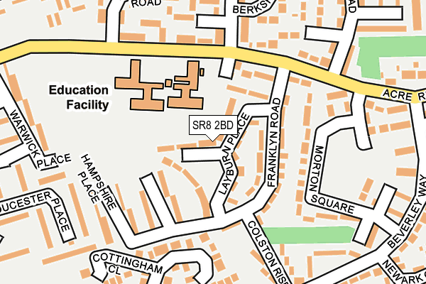 SR8 2BD map - OS OpenMap – Local (Ordnance Survey)