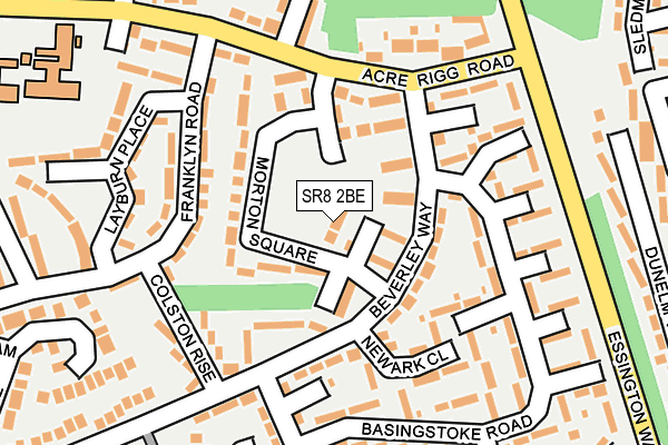 SR8 2BE map - OS OpenMap – Local (Ordnance Survey)