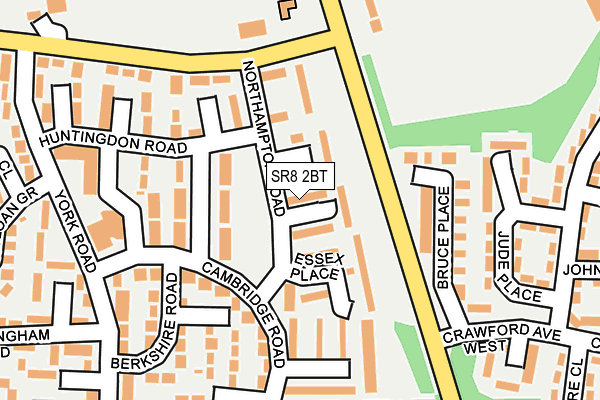SR8 2BT map - OS OpenMap – Local (Ordnance Survey)