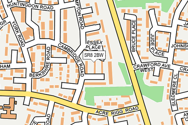 SR8 2BW map - OS OpenMap – Local (Ordnance Survey)