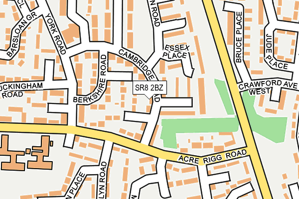 SR8 2BZ map - OS OpenMap – Local (Ordnance Survey)