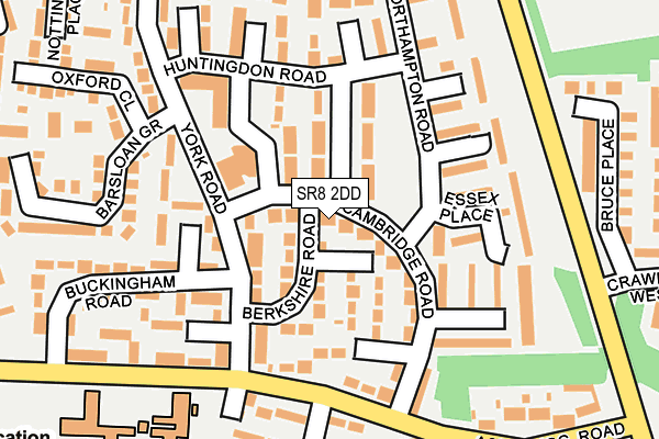 SR8 2DD map - OS OpenMap – Local (Ordnance Survey)