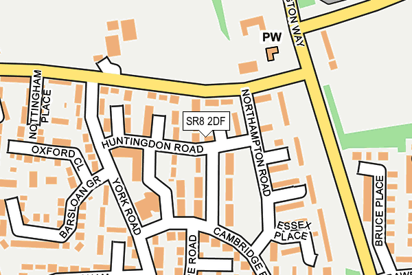SR8 2DF map - OS OpenMap – Local (Ordnance Survey)