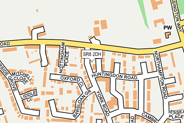 SR8 2DH map - OS OpenMap – Local (Ordnance Survey)