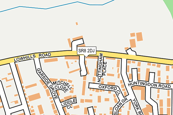 SR8 2DJ map - OS OpenMap – Local (Ordnance Survey)
