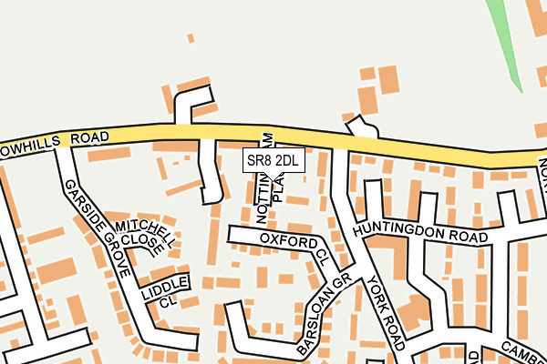 SR8 2DL map - OS OpenMap – Local (Ordnance Survey)
