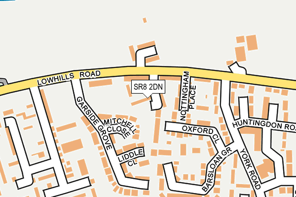 SR8 2DN map - OS OpenMap – Local (Ordnance Survey)