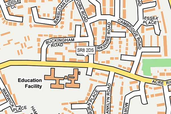 SR8 2DS map - OS OpenMap – Local (Ordnance Survey)