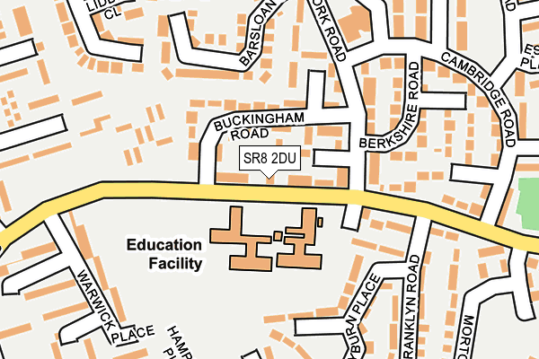 SR8 2DU map - OS OpenMap – Local (Ordnance Survey)