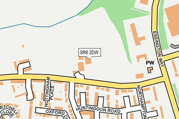 SR8 2DW map - OS OpenMap – Local (Ordnance Survey)