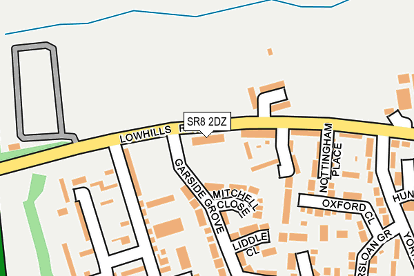 SR8 2DZ map - OS OpenMap – Local (Ordnance Survey)